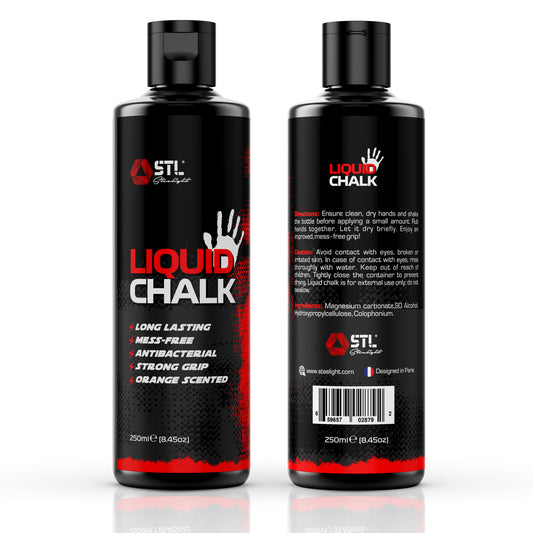 Steelight Liquid Chalk – Weightlifting, Gym, Rock Climbing, Body Bouldering, Gymnastics, Pole Grip, Strong Grip Chalk Climbing Chalk for Dry Hands (250ml)